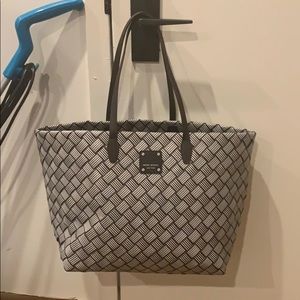 Henri bendel basket weave tote - never worn